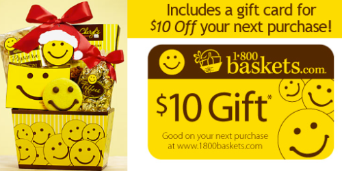1-800-Baskets.com: Gift Basket Only $12.99 Shipped (+Includes a $10 Gift Card!) + 10% Cash Back