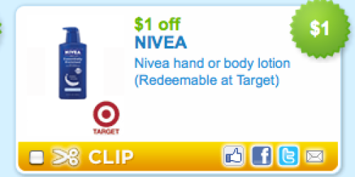 $1/1 Nivea Lotion Coupon = FREE Nivea Cream Tins at Target (Great Stocking Stuffers!)