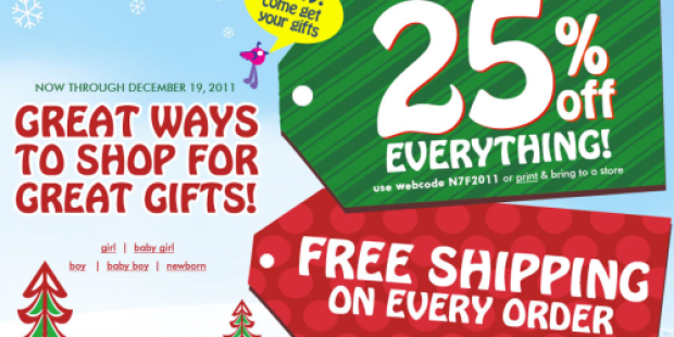 TheChildren’sPlace.com: Add’l 25% Off + FREE Shipping (Must Order Today for Christmas Delivery)