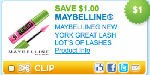 $1/1 Maybelline Great Lash Coupon + Upcoming Scenarios