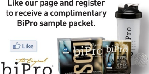 FREE Sample of BiPro 100% Natural Whey Protein (Facebook)