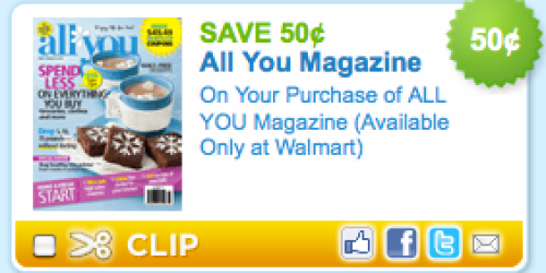 Rare $0.50/1 All You Magazine Coupon