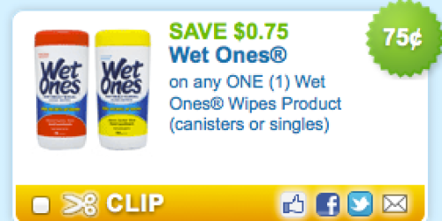 $0.75/1 Wet Ones Wipes Coupon