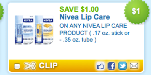 $1/1 Nivea Lip Care Coupon = Lip Care Only $0.25 at CVS Starting Next Week