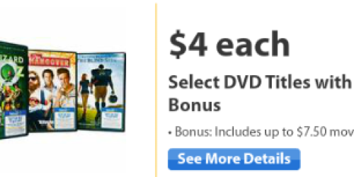 Walmart: Cheap DVDs & Blu-ray Movies (With $7.50 Hollywood Movie Money!)