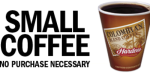 Hardee’s: FREE Small Cup of Coffee