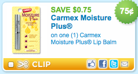 New $0.75/1 Carmex Lip Moisture Coupon = Only $1.73 at Walmart