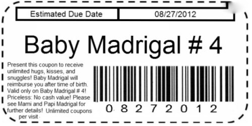 Happy Friday: Announcing Baby With a Coupon!