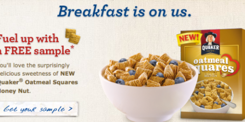 FREE Quaker Oatmeal Squares Sample (Still Available)