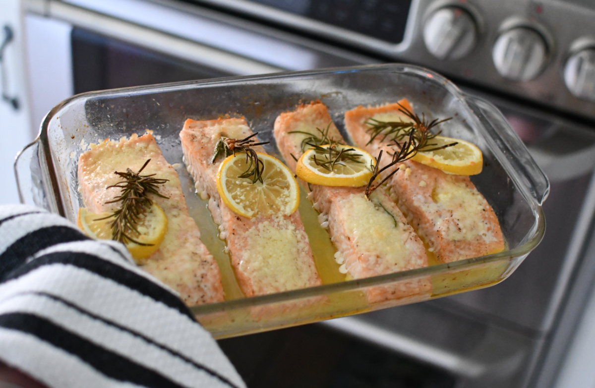 Easy Baked Salmon In the Oven Topped With Lemon Parmesan (A No-Fail Recipe!)