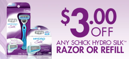 schick hydro silk refill coupon