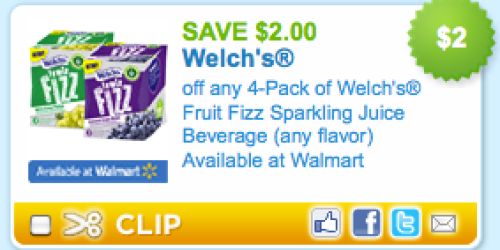 *HOT* $2/1 Welch’s Sparkling Juice Beverage 4-Pack Coupon (Back Again!) = FREE at Target