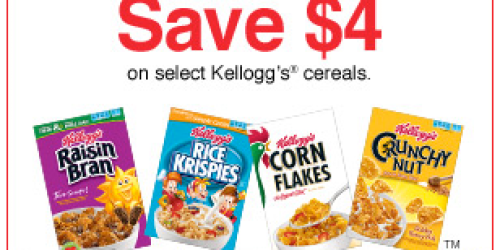 *HOT* $4/4 Select Kellogg’s Cereals Coupon + $5/5 Kellogg’s Cereal Coupon (Kansas City Only)