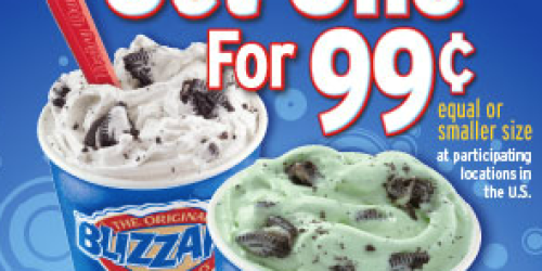 Dairy Queen: Buy 1 Blizzard and Get 1 for 99¢