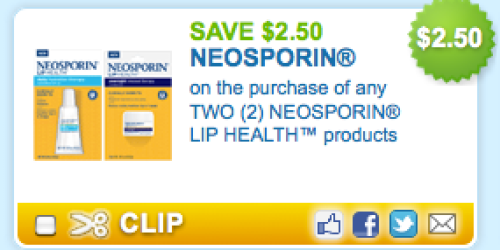 High Value $2.50/2 Neosporin Lip Health Coupon