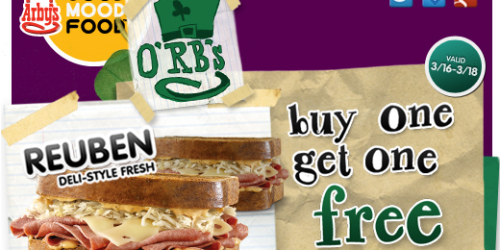 Arby’s: Buy 1 Get 1 FREE Reuben Sandwich Coupon (Valid 3/16-3/18 Only)