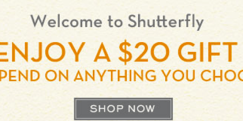 Shutterfly: $10 or $20 Exclusive Promo Code