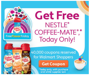 Walmart: Buy 1 Coffee-mate Creamer and Get 1 Free Coupon--1st 40,000 ...