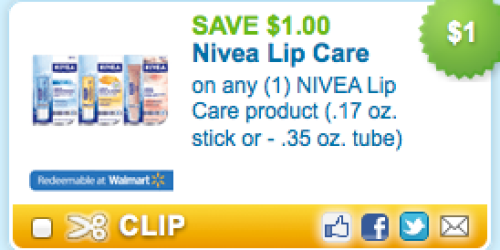 New $1/1 Nivea Lip Care Product Coupon = FREE at Safeway Stores