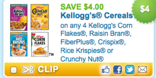 Great Deal on Kellogg’s Cereals at CVS & Walgreens (Starting 4/1) + More