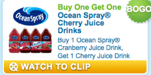 *HOT* Buy 1 Get 1 FREE Ocean Spray Coupon (Still Available!) = $1.25 Each at Walgreens & CVS