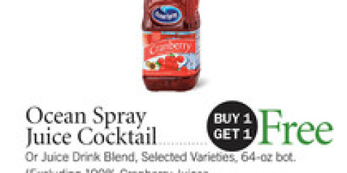 Florida Publix: *HOT* 2 FREE Ocean Spray Juice Drinks + Possibly 2 FREE Dr. Pepper 2-Liters!?