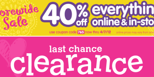 Justice: Clearance Sale + Additional 40% off Sitewide (& Spend $50 Get $50 in Reward Cards!)