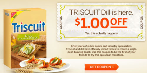 New $1/1 Triscuit Dill Crackers Coupon (Facebook)