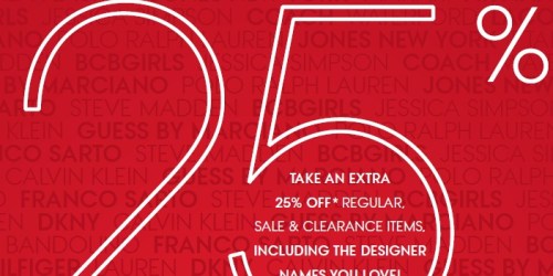 Macy’s: 25% Off Regular, Sale & Clearance Items (April 25th – April 30th)