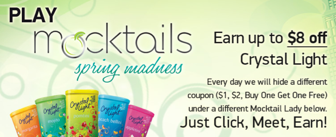 High-Value Crystal Light Coupons (Facebook)