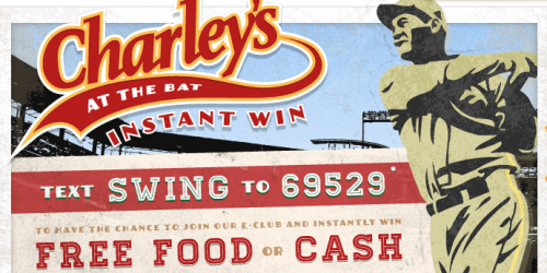 Charley’s Grilled Subs: Win Free Food or Cash (Text Offer)
