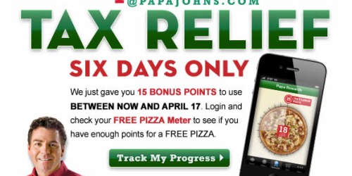 Papa John’s Rewards: Check Your Account for 15 Free Points (Could Mean Free Pizza for You!)