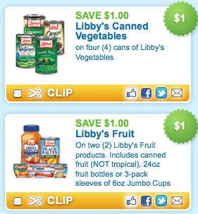 Coupons.com: Rare Libby's Fruit &amp; Veggie Coupons (Available Again!)