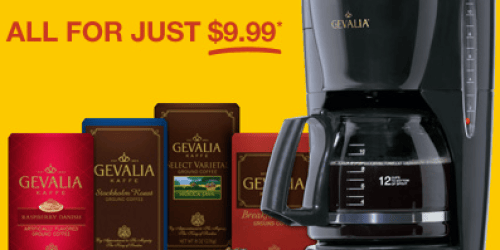 Gevalia: *HOT* Coffeemaker + 4 Boxes of Gourmet Coffee Only $9.99 + FREE Shipping