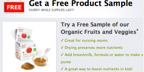 FREE NurturMe Organic Baby Food Sample (Available Again)