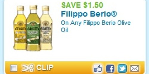 High Value $1.50/1 Filippo Berio Olive Oil Coupon