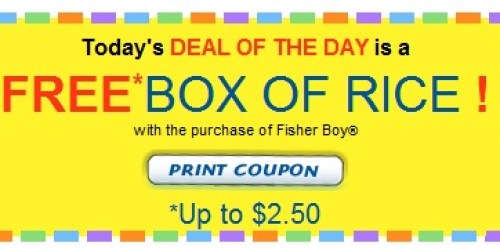 FREE Box of Rice (Up to $2.50 Value!) With Purchase of ANY Fisher Boy Product Coupon