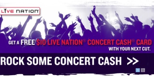 Supercuts: FREE $10 Live Nation Concert Cash with Haircut Purchase (Through 5/21)