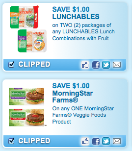 New MorningStar Farms, Lunchables &amp; Kraft Fresh Take Coupons (+ Walmart ...