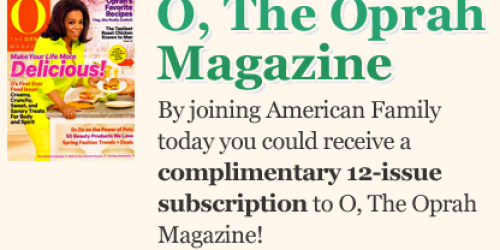 *HOT* FREE O, The Oprah Magazine Subscription – $47.40 Value (1st 5,000!)