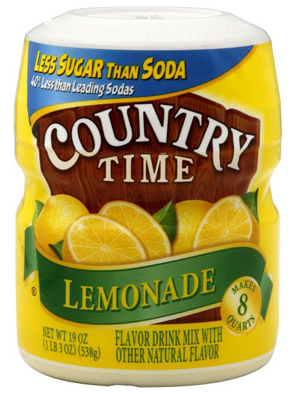 Country time. Country time Lemonade. Фрукт тайм лимонад.