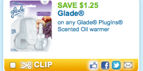 New $1.25/1 Glade Warmer Coupon = FREE at Dollar General (+ More Glade Coupons)