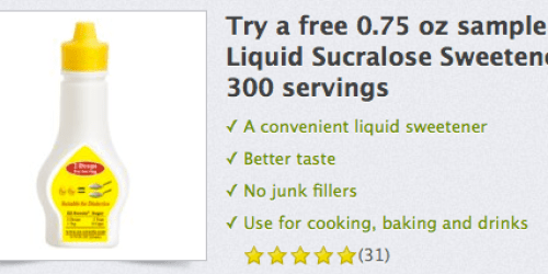 FREE EZ-Sweetz Liquid Sucralose Sweetener Sample (Facebook)