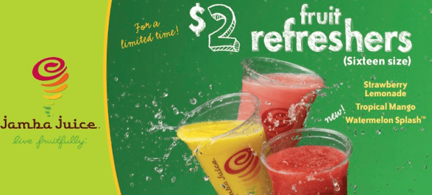 Jamba Juice: $2 Fruit Refreshers Coupon
