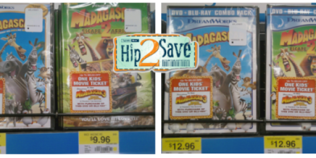 Walmart: Buy Select DreamWorks DVD’s Starting at $9.96 = FREE Movie Ticket to Madagascar 3