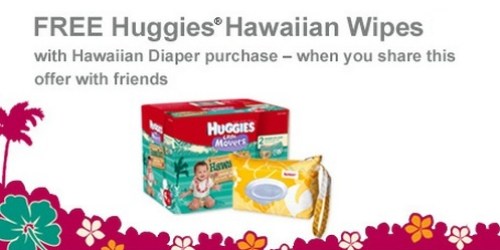 Target: FREE Huggies Wipes With Huggies Little Movers Hawaiian Diapers Purchase Coupon