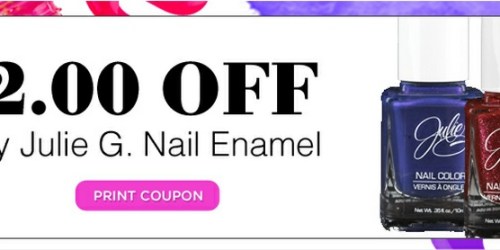 Rite Aid: $2/1 Julie G. Nail Enamel Coupon