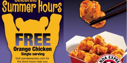 Panda Express: FREE Single Serving of Orange Chicken (Tonight After 9PM Until Store Closing)
