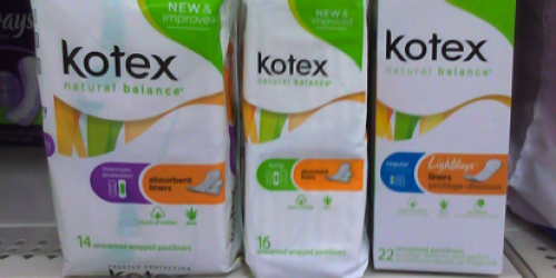 Walmart: *HOT* Better Than FREE Packages of Kotex Natural Balance Liners