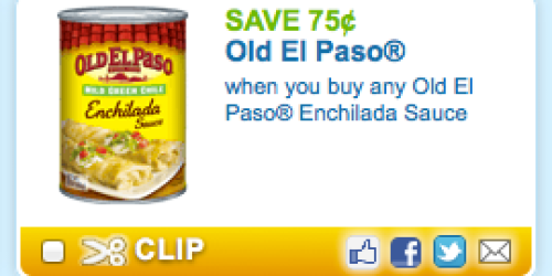 High Value & Rare $0.75/1 Old El Paso Enchilada Sauce Coupon = $0.65 at Walmart